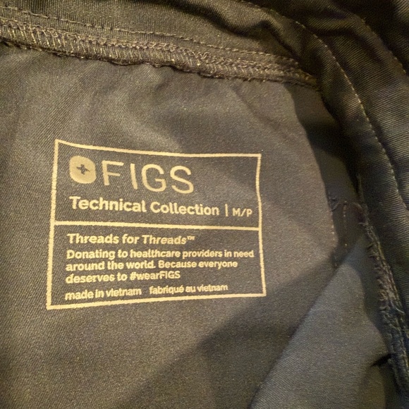 FIGS High Waisted Zamora Jogger Scrub Pants Dark Harbor M Petite W22SW2012P - Picture 7 of 13